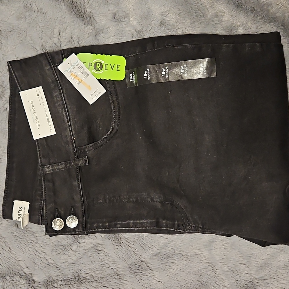 NWT Maurices Jegging Ankle 18 Black Jeans